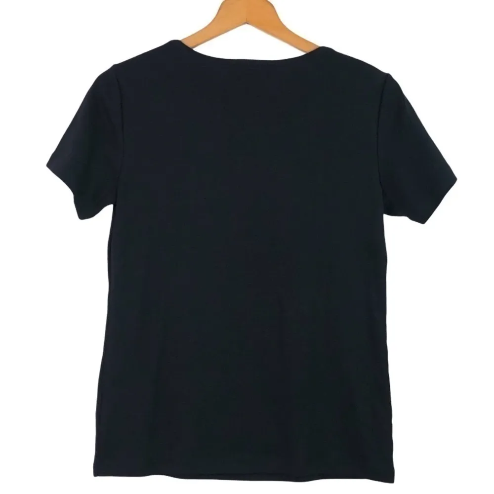 Karen Scott - Staple Black Tee - Cotton - XS - Image 3