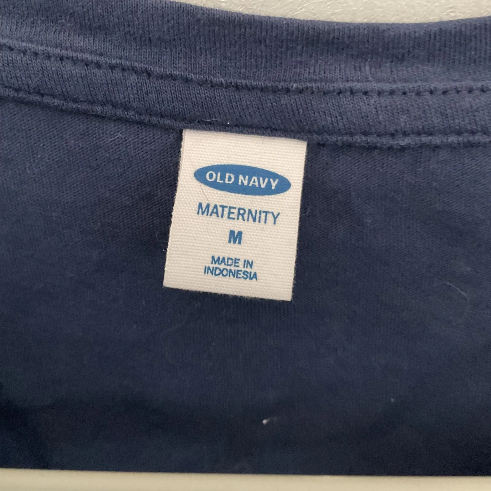 Old Navy Maternity Navy Blue V Neck Peplum T Shirt Top Size M - Image 4