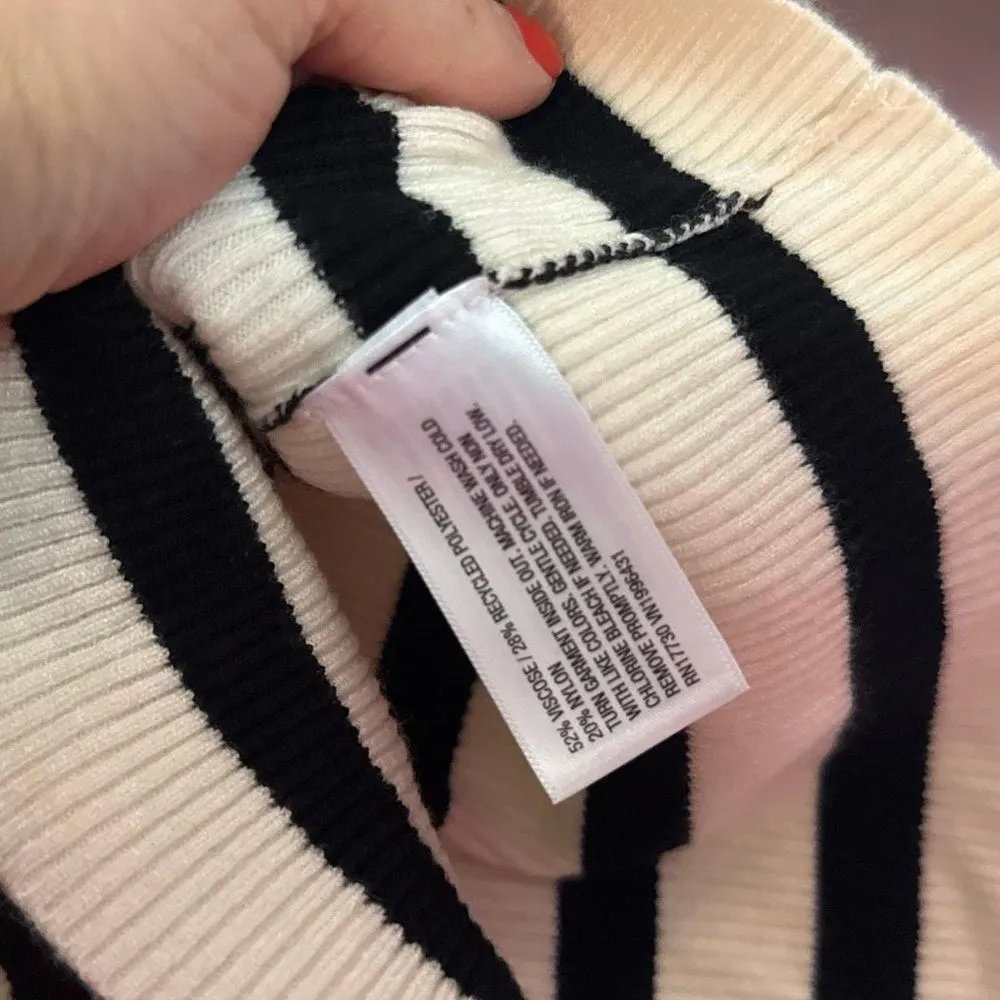 A New Day ribbed square neck striped pullover sweater XL - Image 6