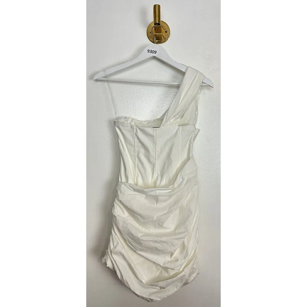 HOUSE OF CB Clementine Cut Out Mini Dress in White Size Small - Image 12