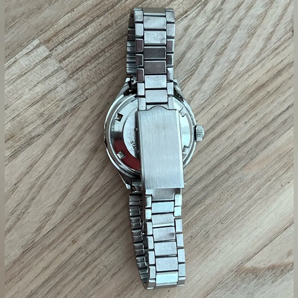 Seiko Ladies Automatic Watch Rare Vintage 17 Jewels Hi-Beat Stainless Band Pearl - Image 10