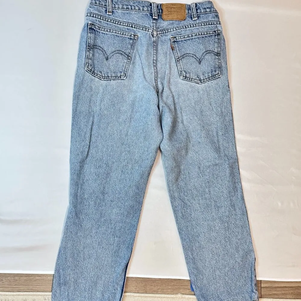 Vintage 80s  550 Straight Leg Ankle Jeans - Light Wash - 27W - Image 8