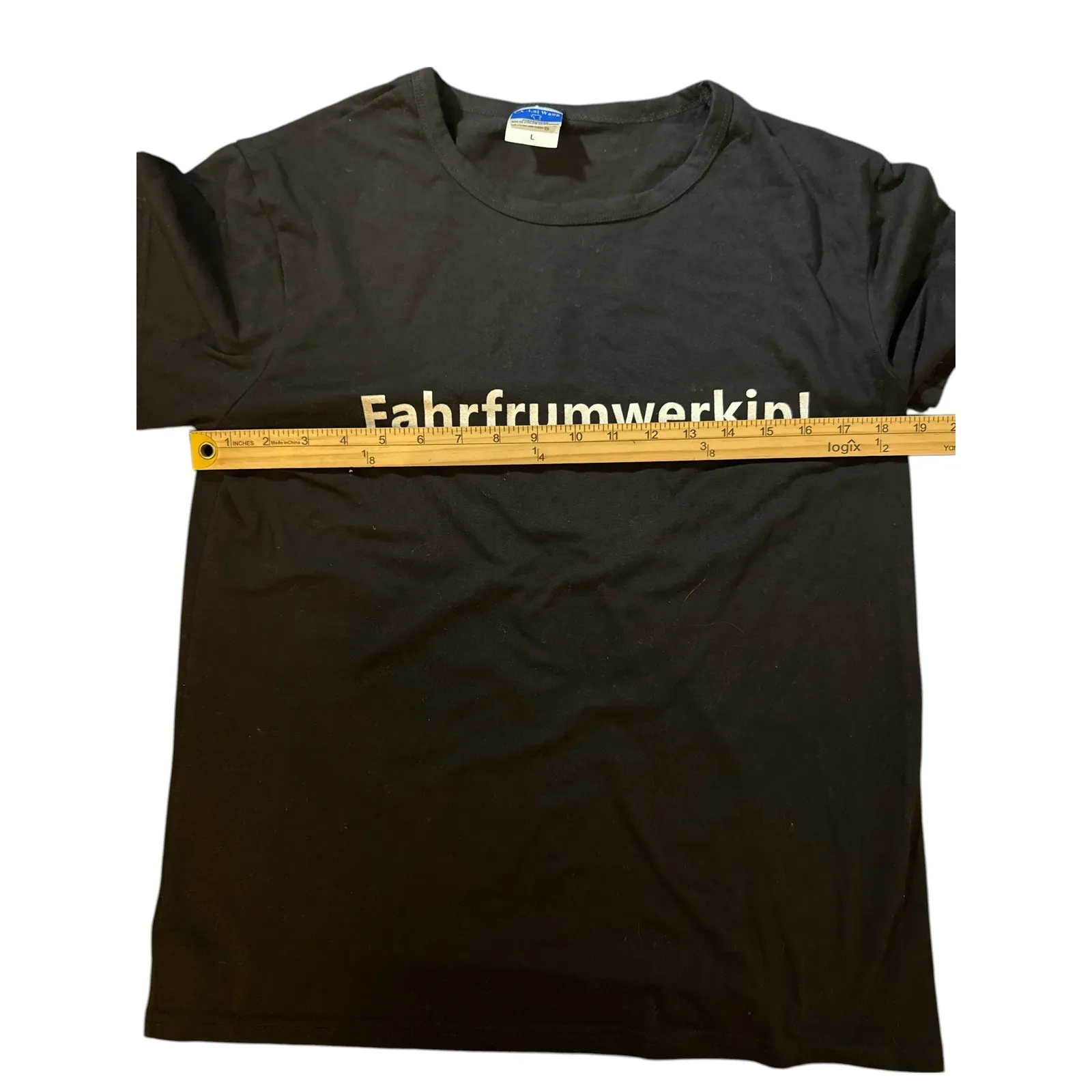 CX Lai Wang Black Fahrfimumwerkin Graphic T Shirt Size L Size L - Image 2