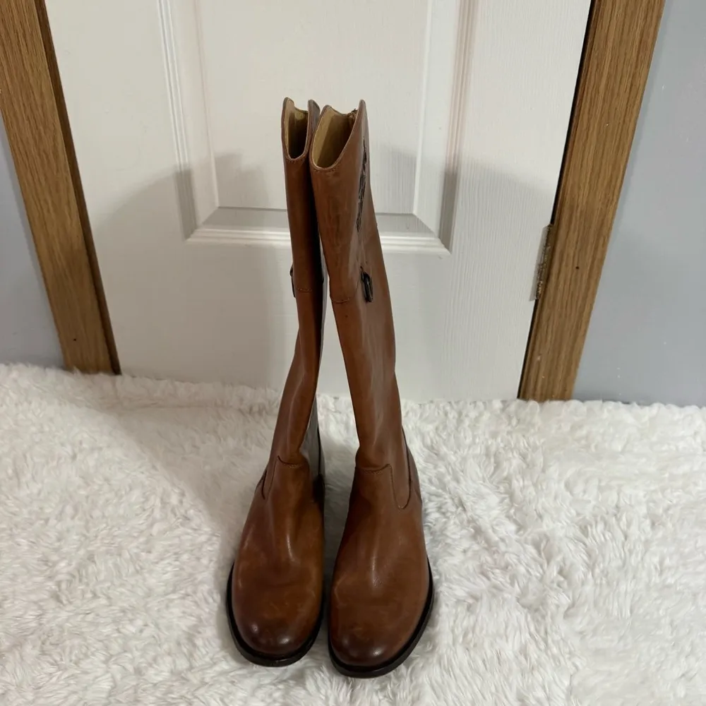 Frye Brown Leather Knee High Boots Size 6.5 - Image 11