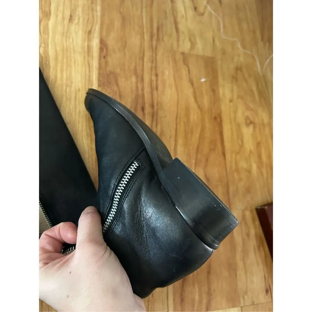 Michael Kors  knee-high leather boots size small stretchy back - Image 7