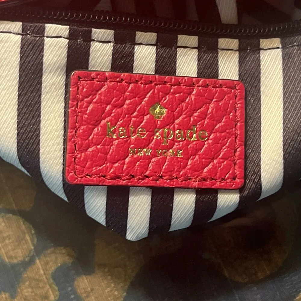 Kate Spade Cora Southport Women's Crossbody Purse Leather Messenger Bag Red - Image 4
