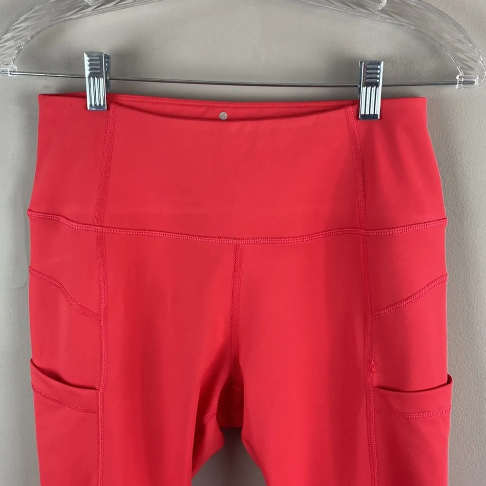 Apana Teaberry High Waist Side Pocket Capri Leggings Size M GUC - Image 3