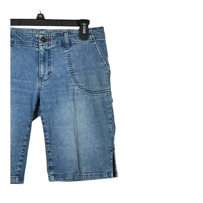 Tommy Hilfiger Y2K Flagship Bermuda Denim Shorts Size 5 Juniors Vintage Mid-Rise - Image 4