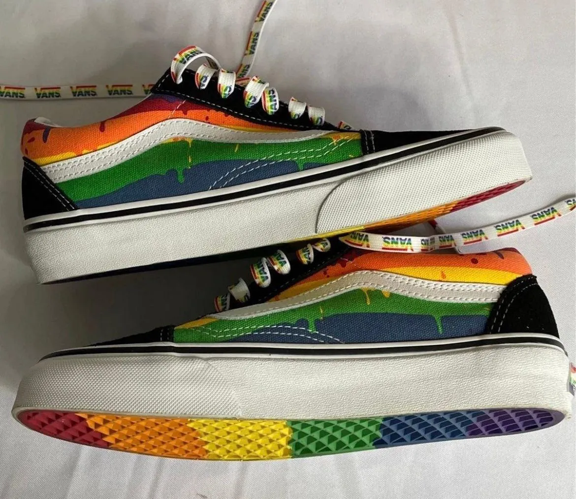 Vans Old Skool Rainbow Drip Sneakers - Image 5