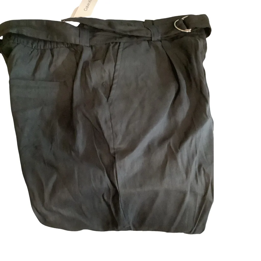 Calvin Klein Size XL Black Belted Dress Pants. New With Tags. - Image 9
