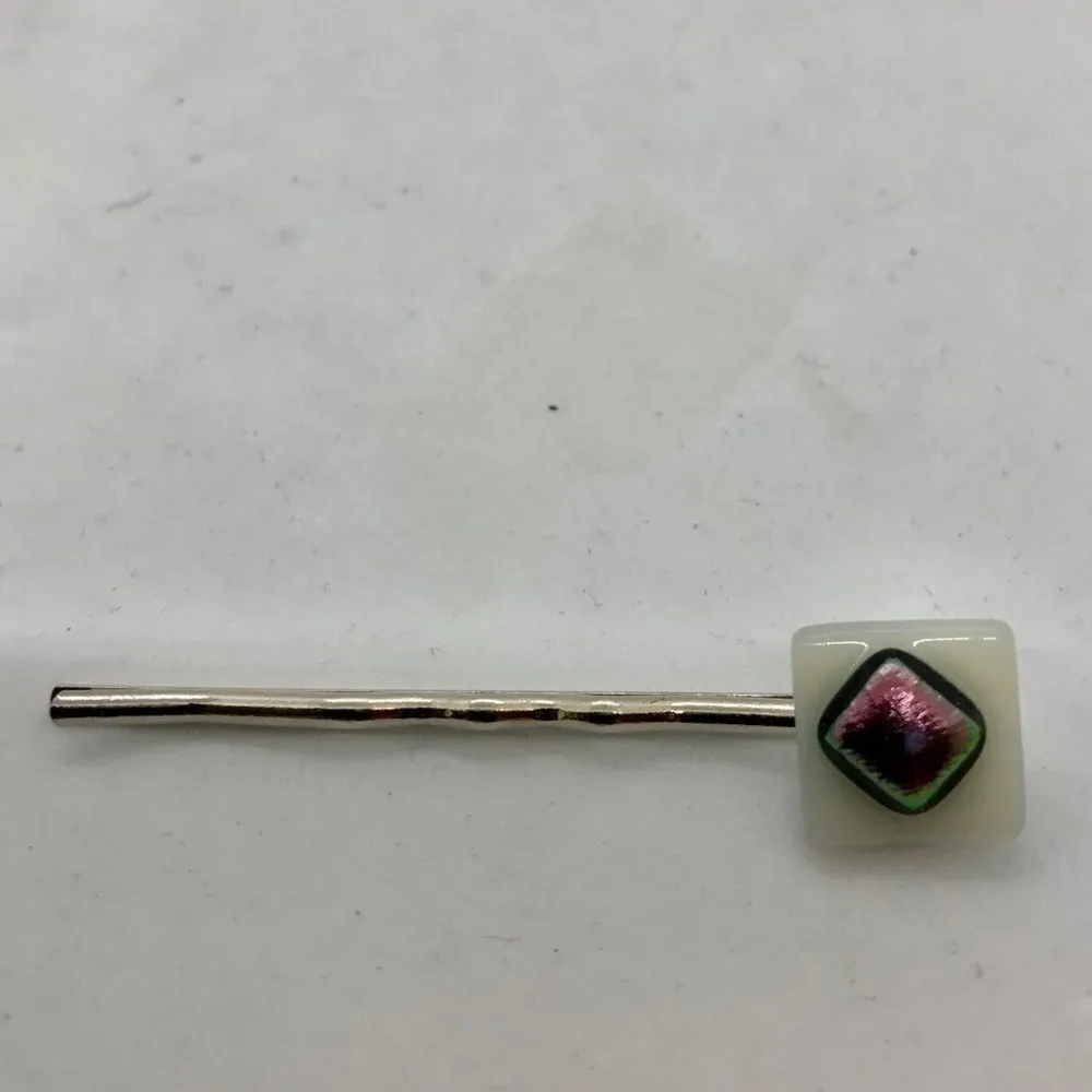 Diachronic Glass Diamond Bobby Pin Hair Accessory NWT purple Pink White - Image 4