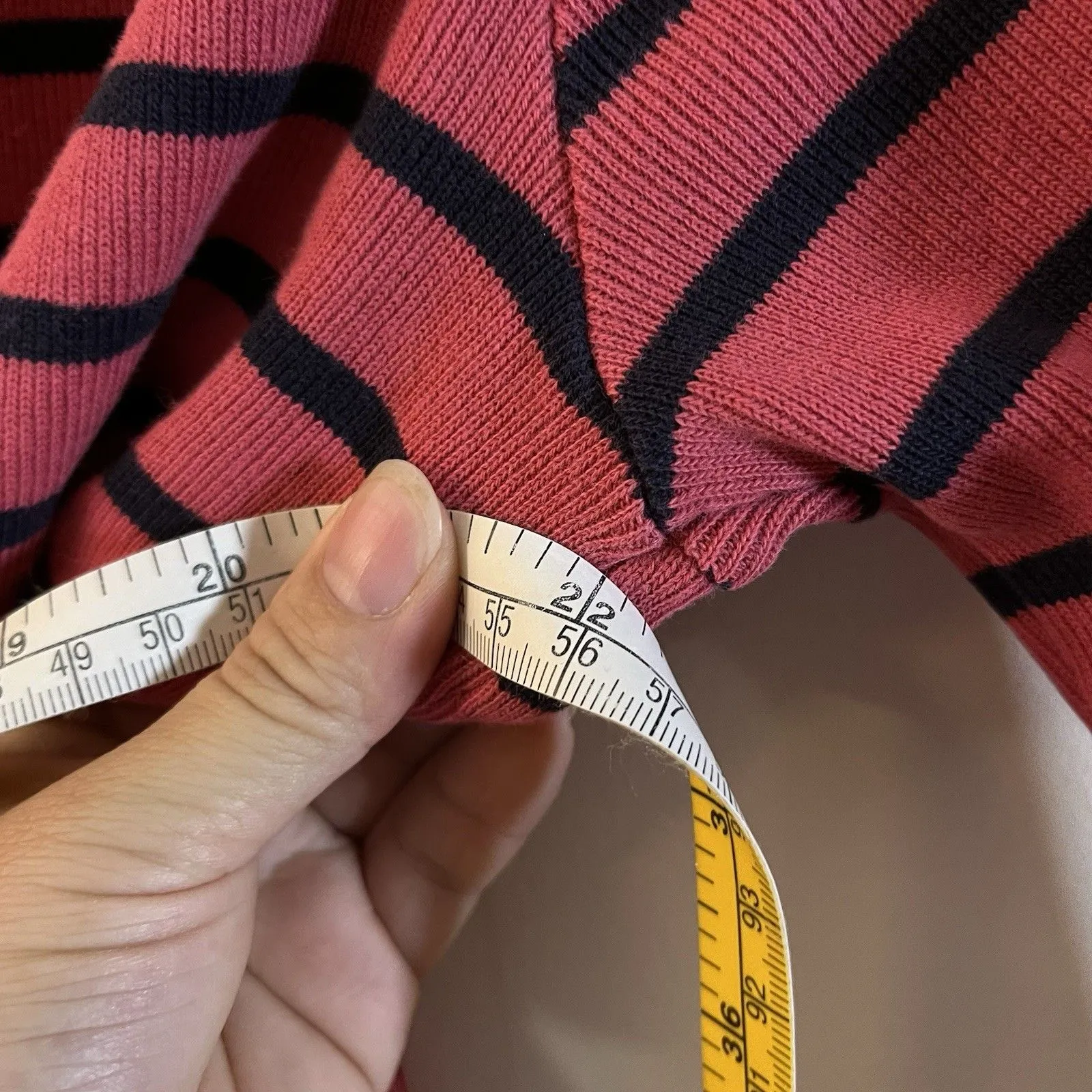 LL Bean Shirt Womens Medium Striped Turtleneck Long Sleeve Multicolor Stretch - Image 9