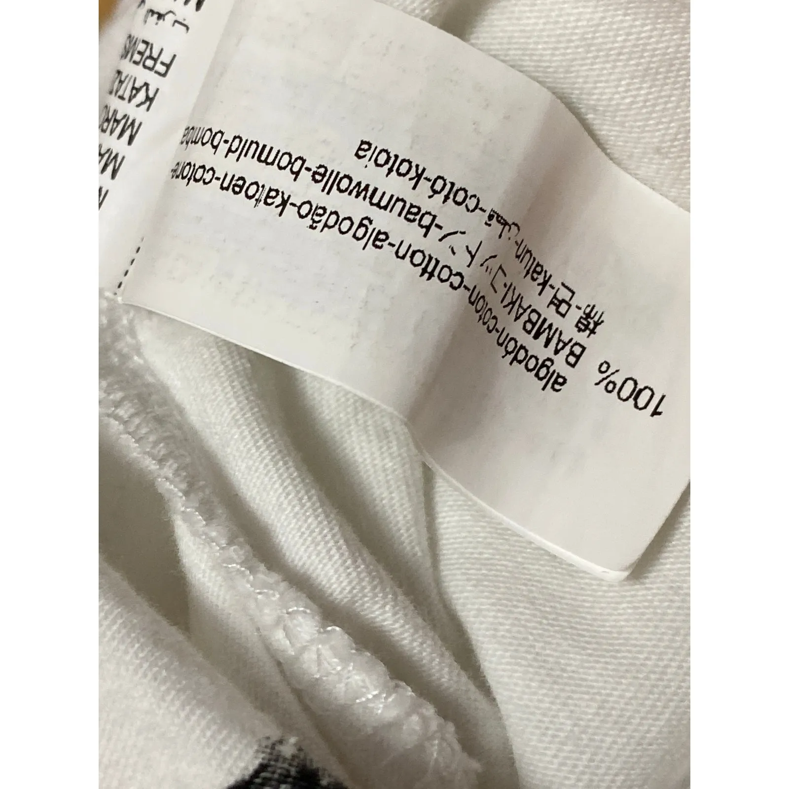 Zara Women's White Blue Abstract Print Rope Short Sleeve T Shirt Tee Top Size S - Image 7