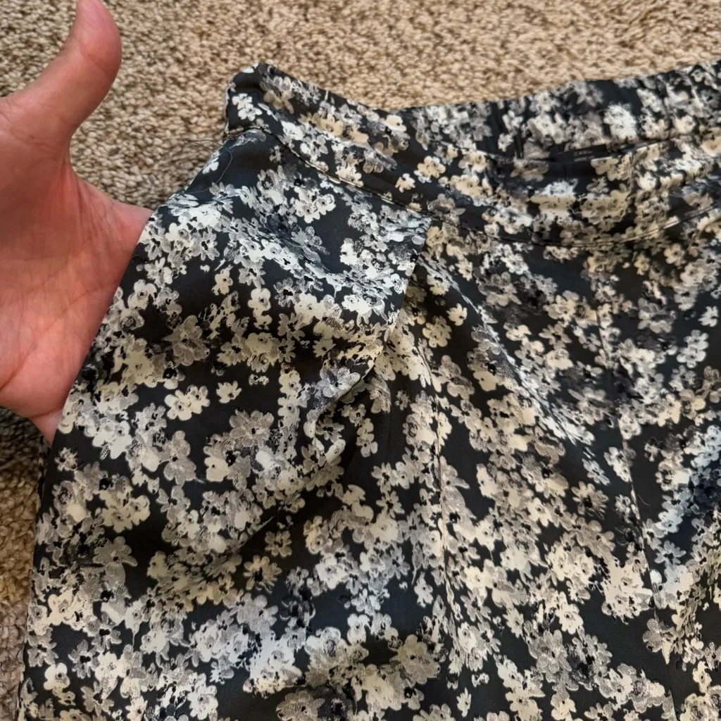 Zara Trafaluc Floral Jogger Pants M | Y2K Silky Lounge Elastic Waist - Image 4