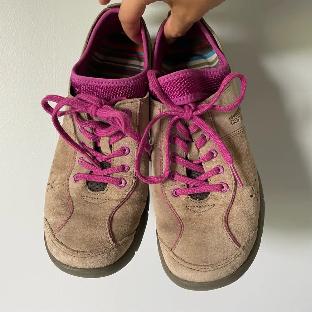 Dansko Elise Women's Taupe/Fuscia Shoes Size 37/US 6.5 - Image 6