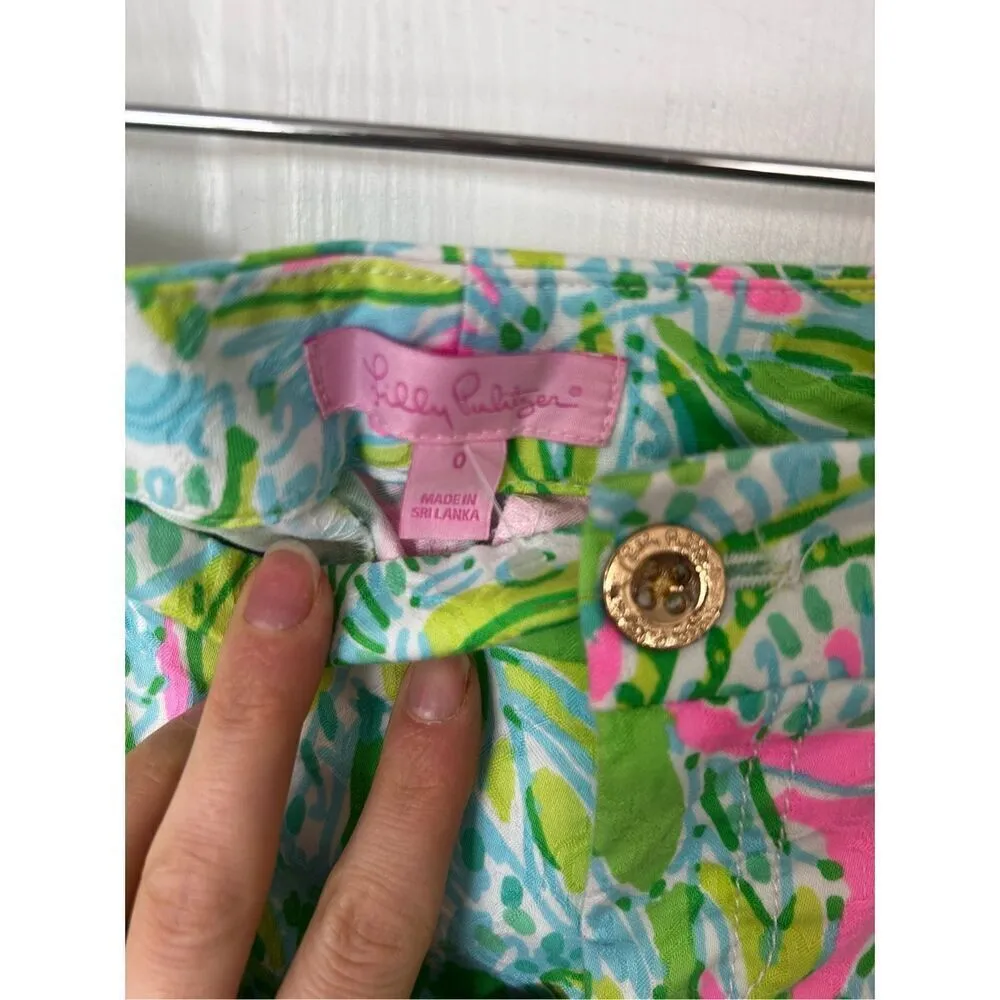 Lilly Pulitzer Kelly Skinny Ankle Pants Coconut Jungle Size 0 - Image 2