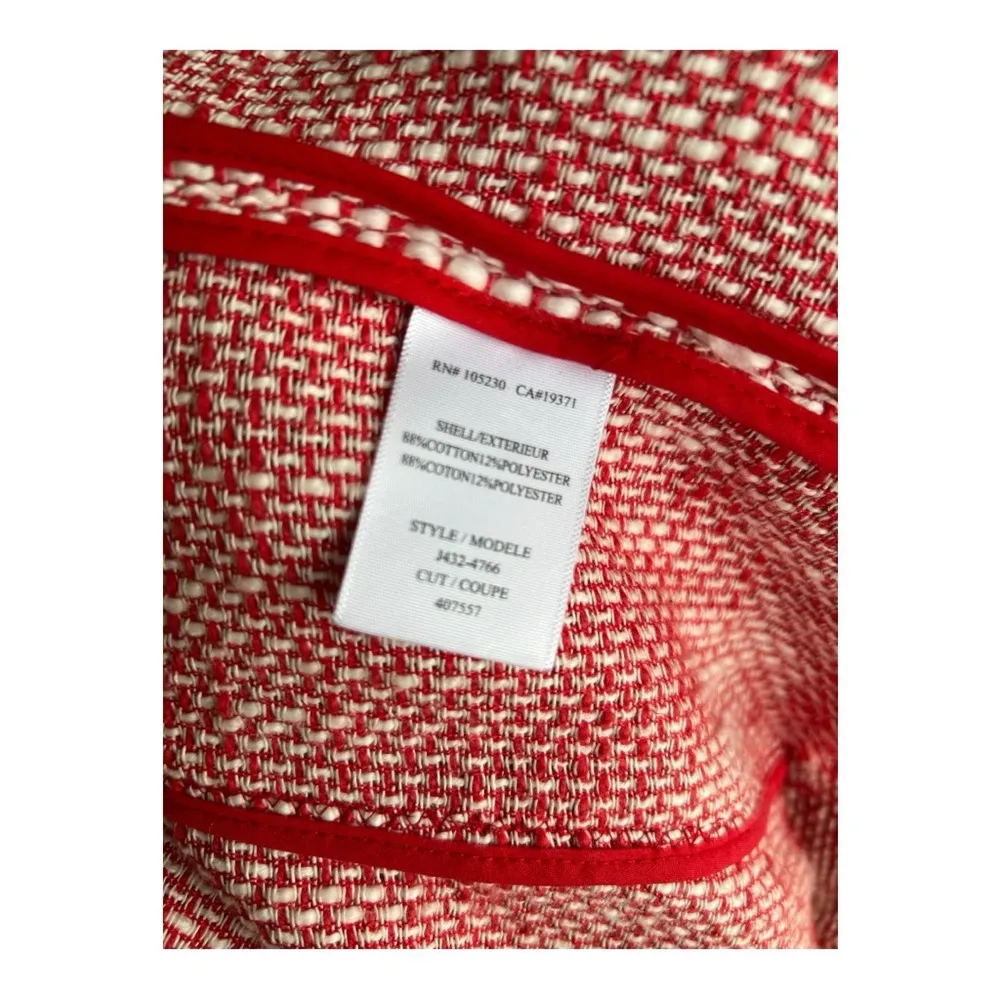 Joie Pink Tweed Blazer with Round Neckline and Fitted Silhouette Size S - Image 7