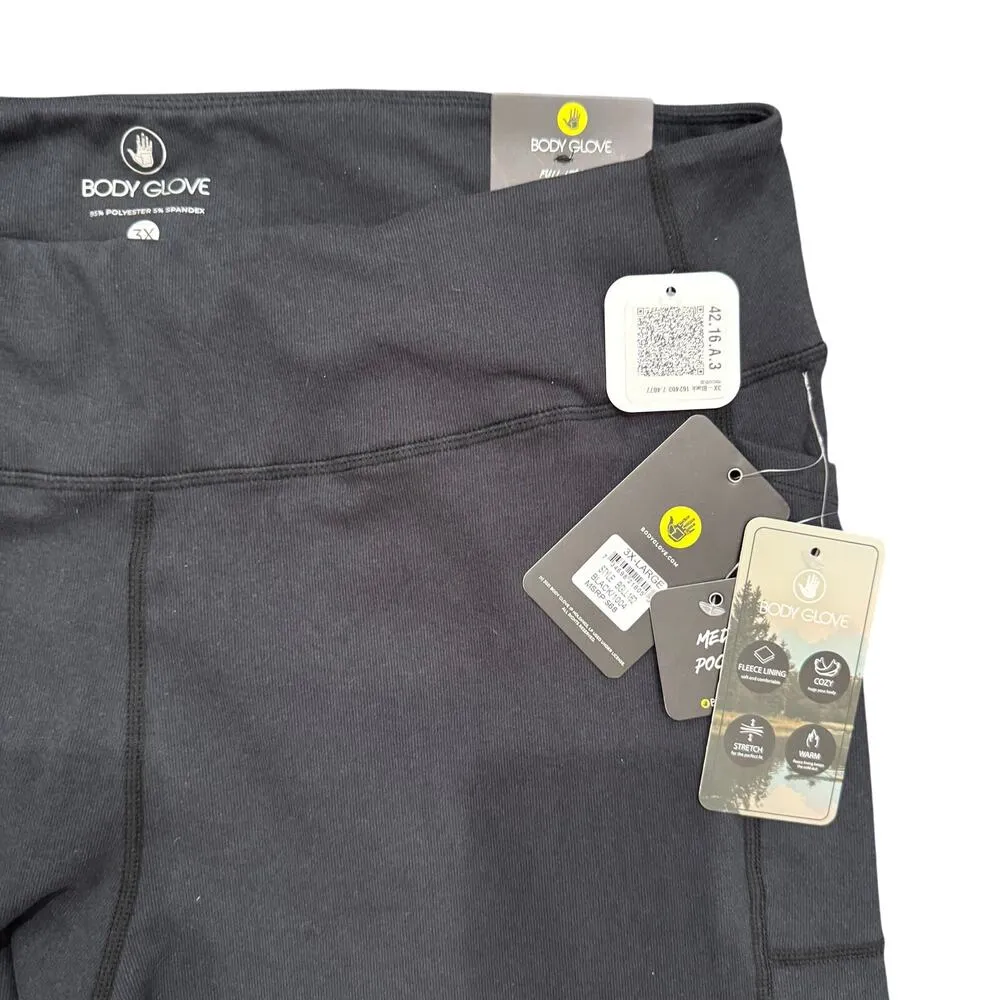 Body Glove High Waisted Full Length Legging in Black, Size 3XL​ - Image 2