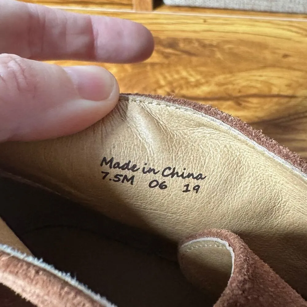 Jack Rogers Boot Women Size 7.5M Brown Izzy Suede Ankle Bootie Wedge Buckle Y2K - Image 7