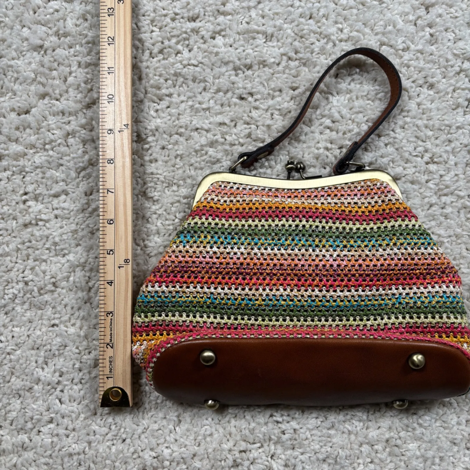 Patricia Nash Larueana Frame Spanish Woven Stripe Purse - Image 10