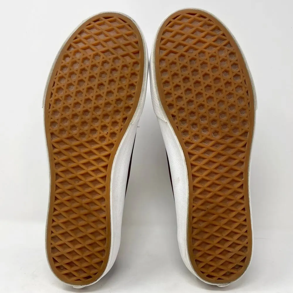 Vans Burgundy Leather Three Strap Skate Shoes Womens 9 Hook And Loop - Image 6