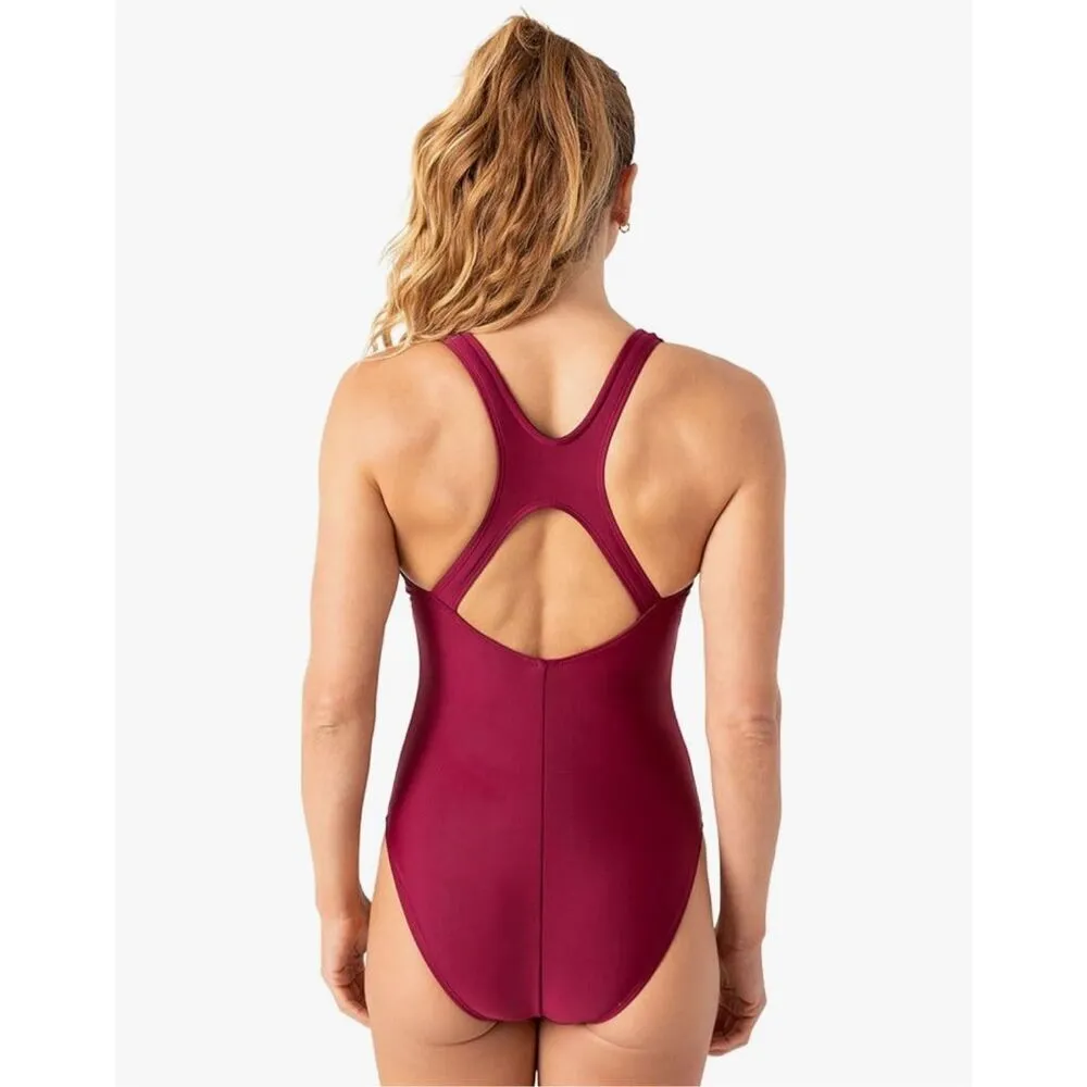 Spyder sporty tummy control berry slimming L one piece swimsuit - Image 2