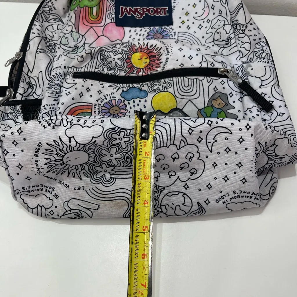 Jansport Cross Town Backpack Laptop Bag Color Me In Edition School Travel - Image 5
