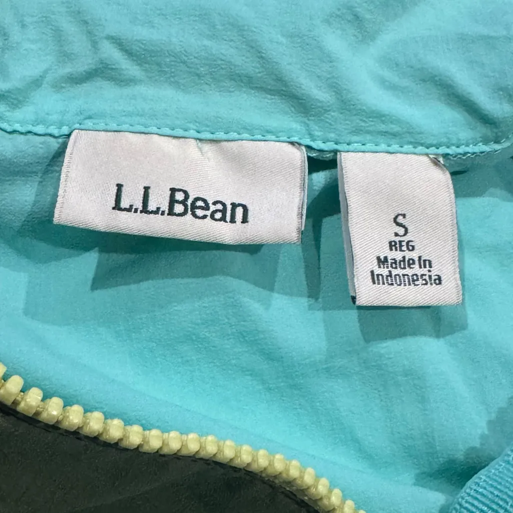 L.L. Bean Stowaway Anorak Windbreaker Jacket Women’s Small Blue - Image 3
