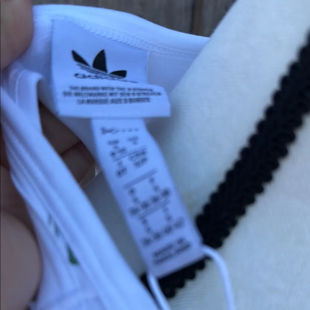 New adidas White and Green Racerback Bodysuit Smart Cotton He-She Size Small - Image 4