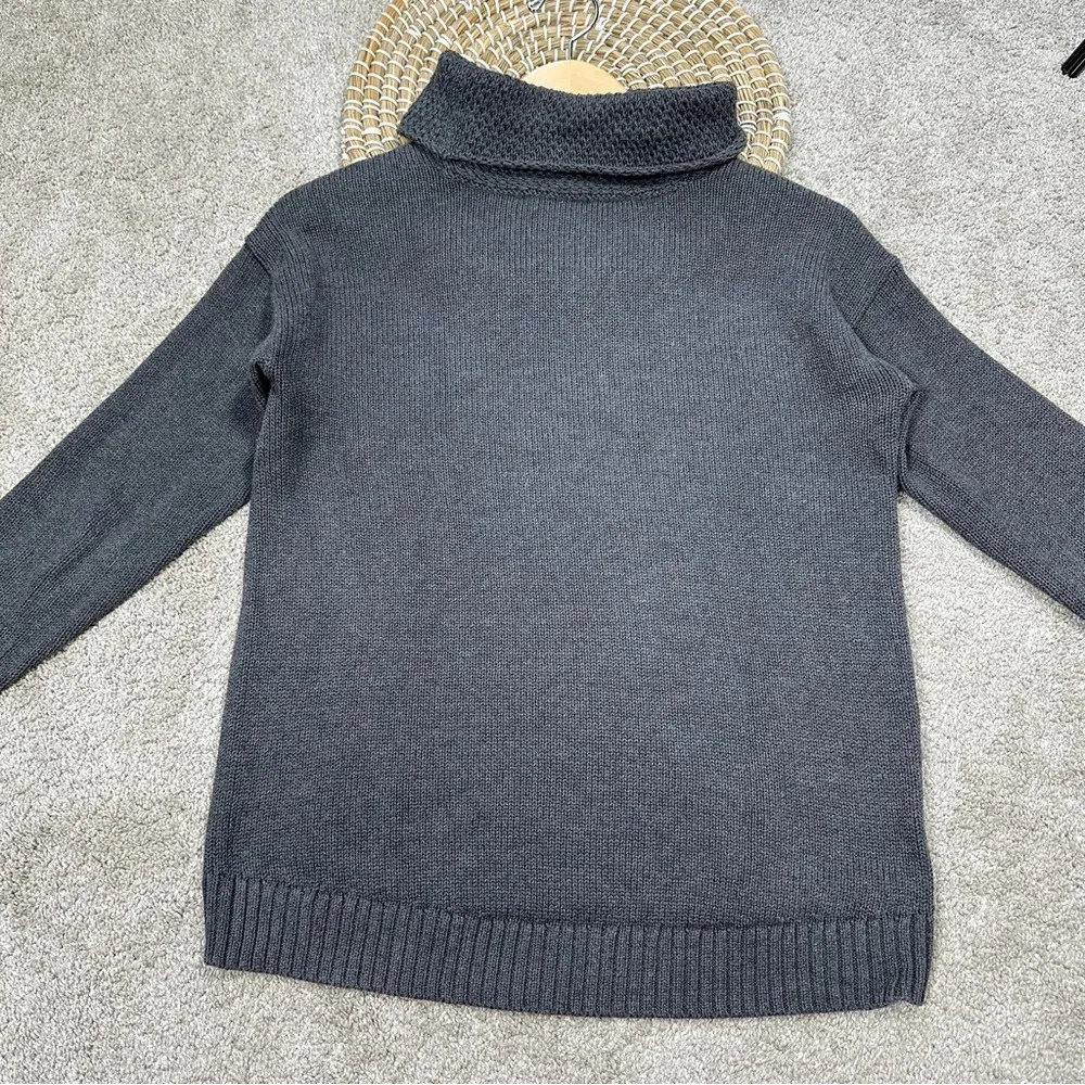 Athleta Breckenridge Turtleneck Knit Sweater Pullover Longsleeve Charcoal Gray S - Image 9
