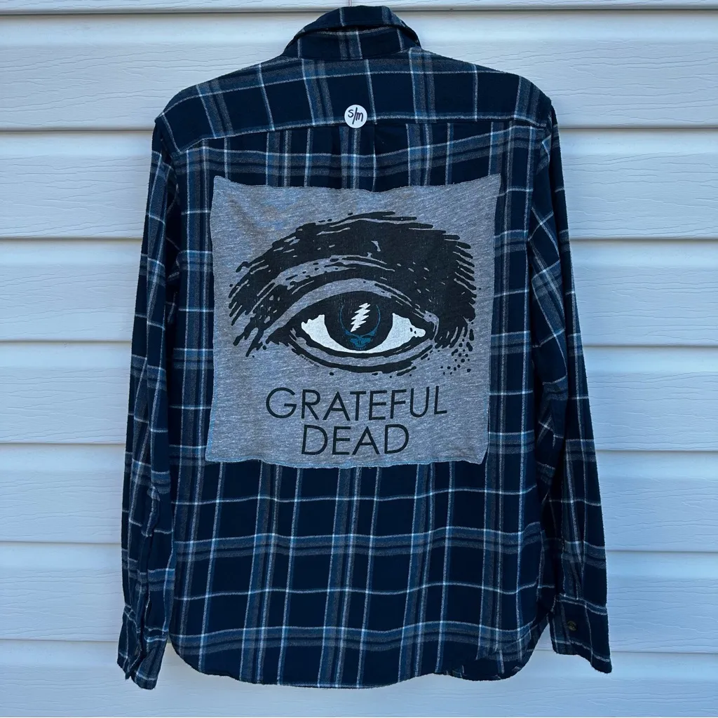 Reworked Grateful Dead Plaid Flannel Shirt - Image 3