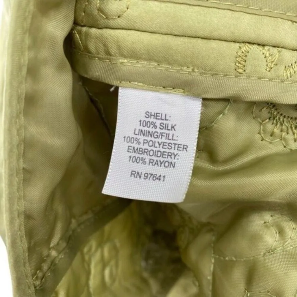 J. Jill Green Silk Embroidered Lightweight Jacket Coat - Image 14