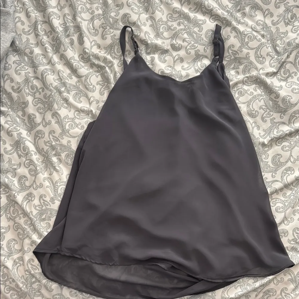 Zenana Outfitters Gray Asymmetrical Buttoned Camisole - Image 2