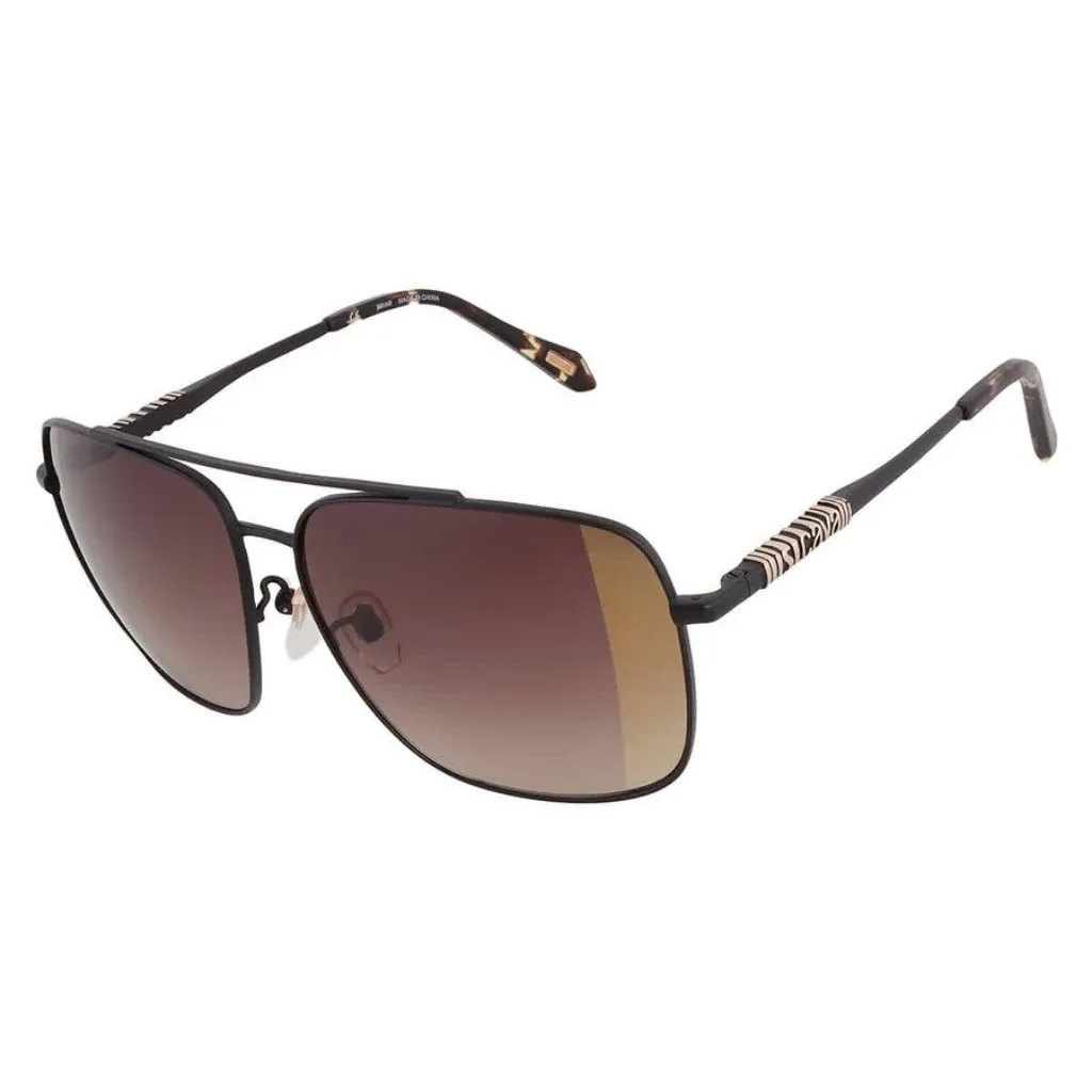 New Just Cavalli Brown Gradient Mirror Gold Navigator Ladies Sunglasses SJC030 3 - Image 3