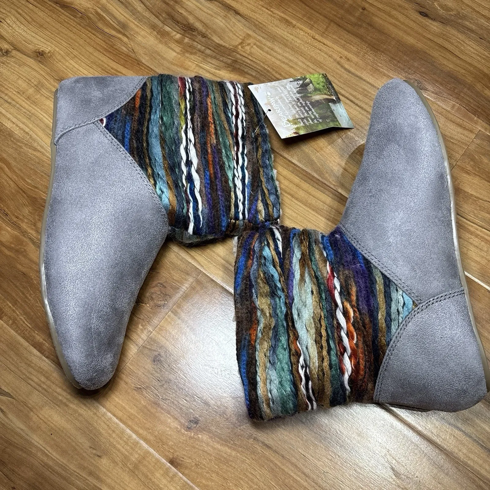 BEARPAW® Natoma III Aztec-Inspired Travel Boot NEW with Tag Gray Size 8‎ Lined - Image 3