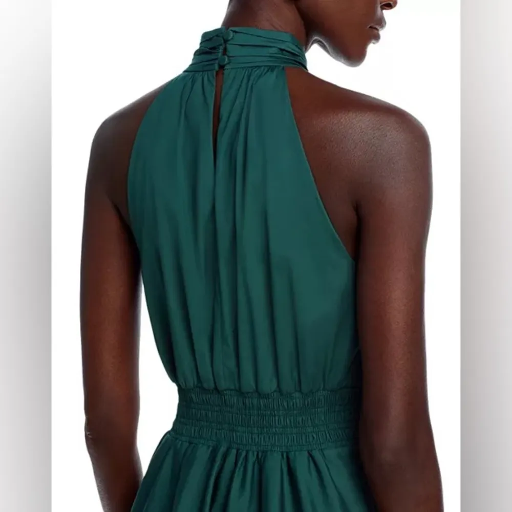 Veronica Beard Kinny Smocked Cotton Blend Midi Dress in Forest, Size 8, $498 - Image 3