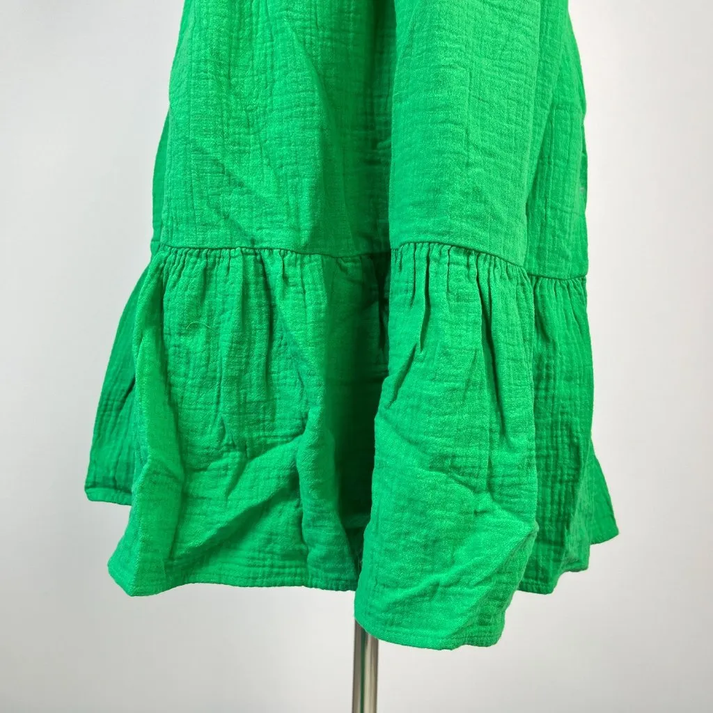 NWOT Boden Ada Double Cloth Cotton Green Dress Size 6 Knee Length - Image 4