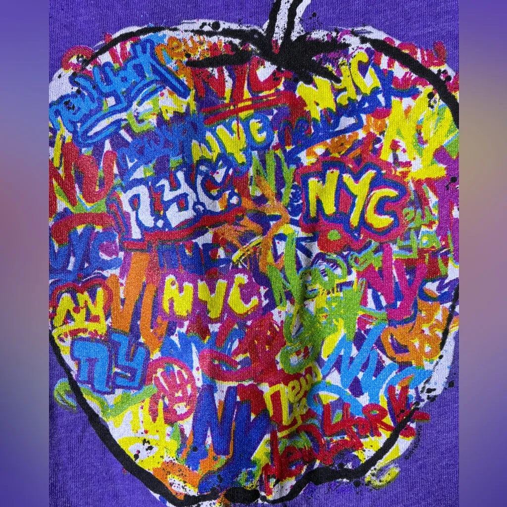 The Duck Company Big Apple NYC Purple tee Size L - Image 3