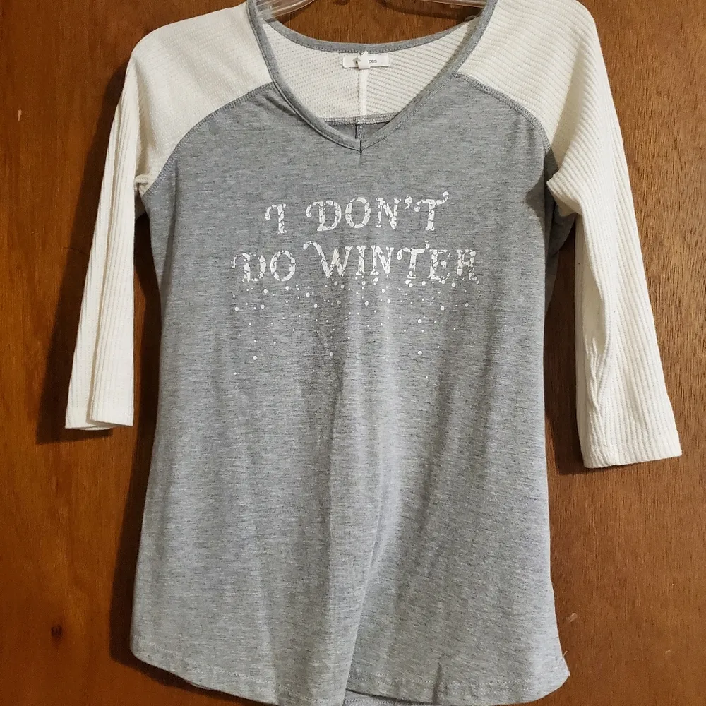 I Don’t Do Winter graphic long sleeve tee - Image 4