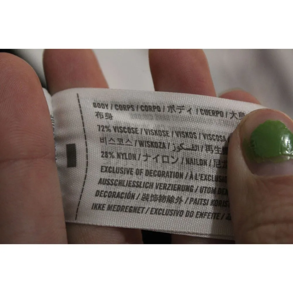 Womens Abercrombie & Fitch Black Ribbed Knit V-Neck Long Sleeve Bodysuit Size XS - Image 4