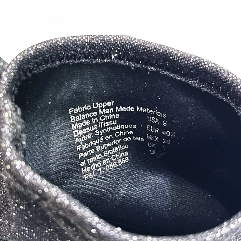 Brash 9 Booties Black Glitter Pointed Toe Pull On Sock Boots Stiletto Heel Spicy - Image 14