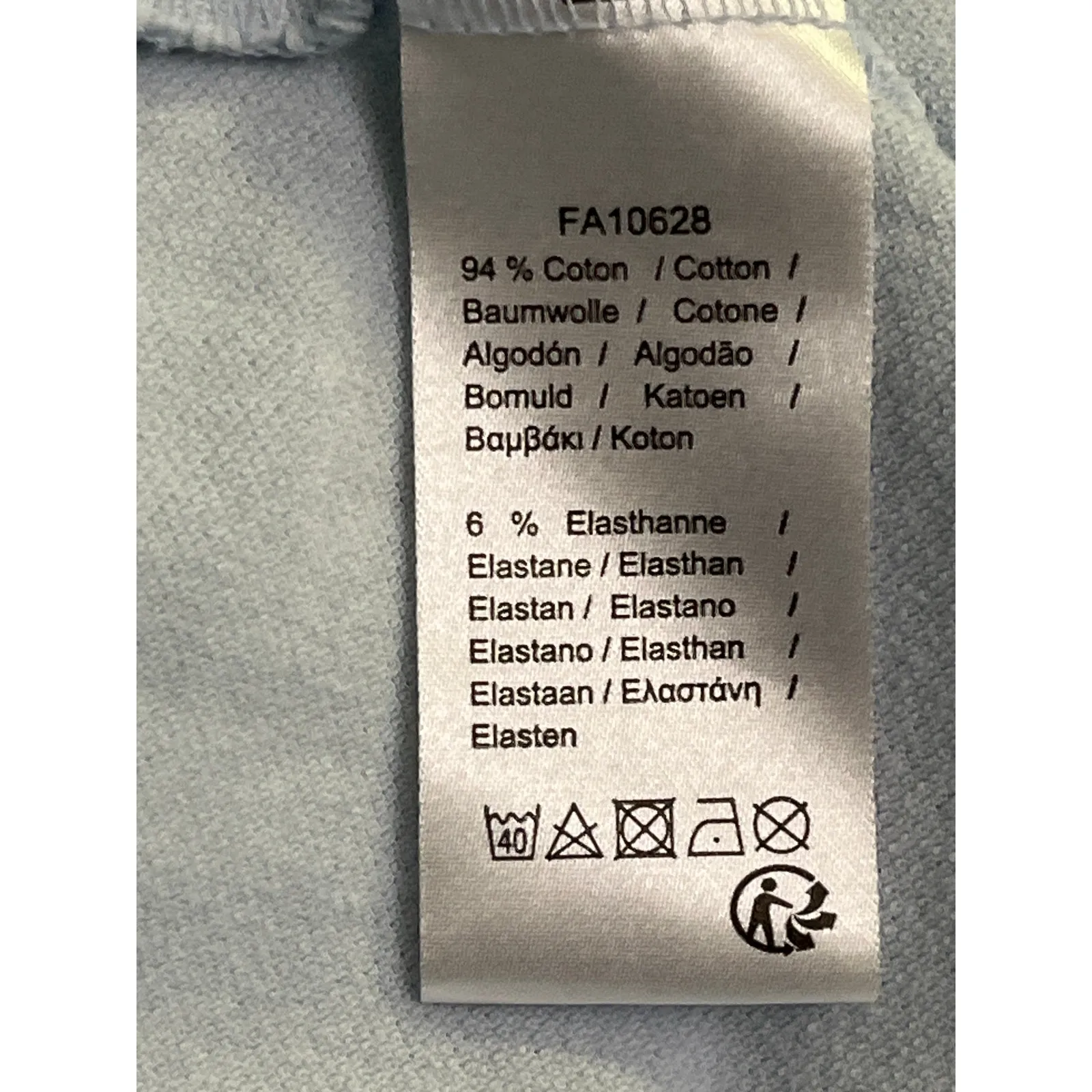 Lacoste Women’s Polo Shirt Size 46 Large Light Blue Stretch Cotton Short Sleeve - Image 6