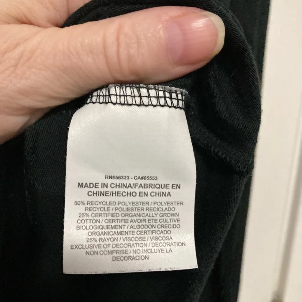 Nike Black with Silver Swoosh Long Sleeve Shirt - Image 3