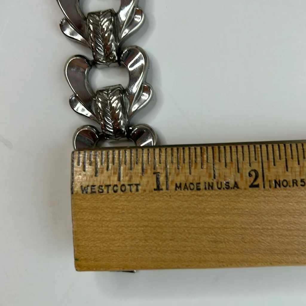 Vintage Silver tone Chain Link Bracelet - Image 10