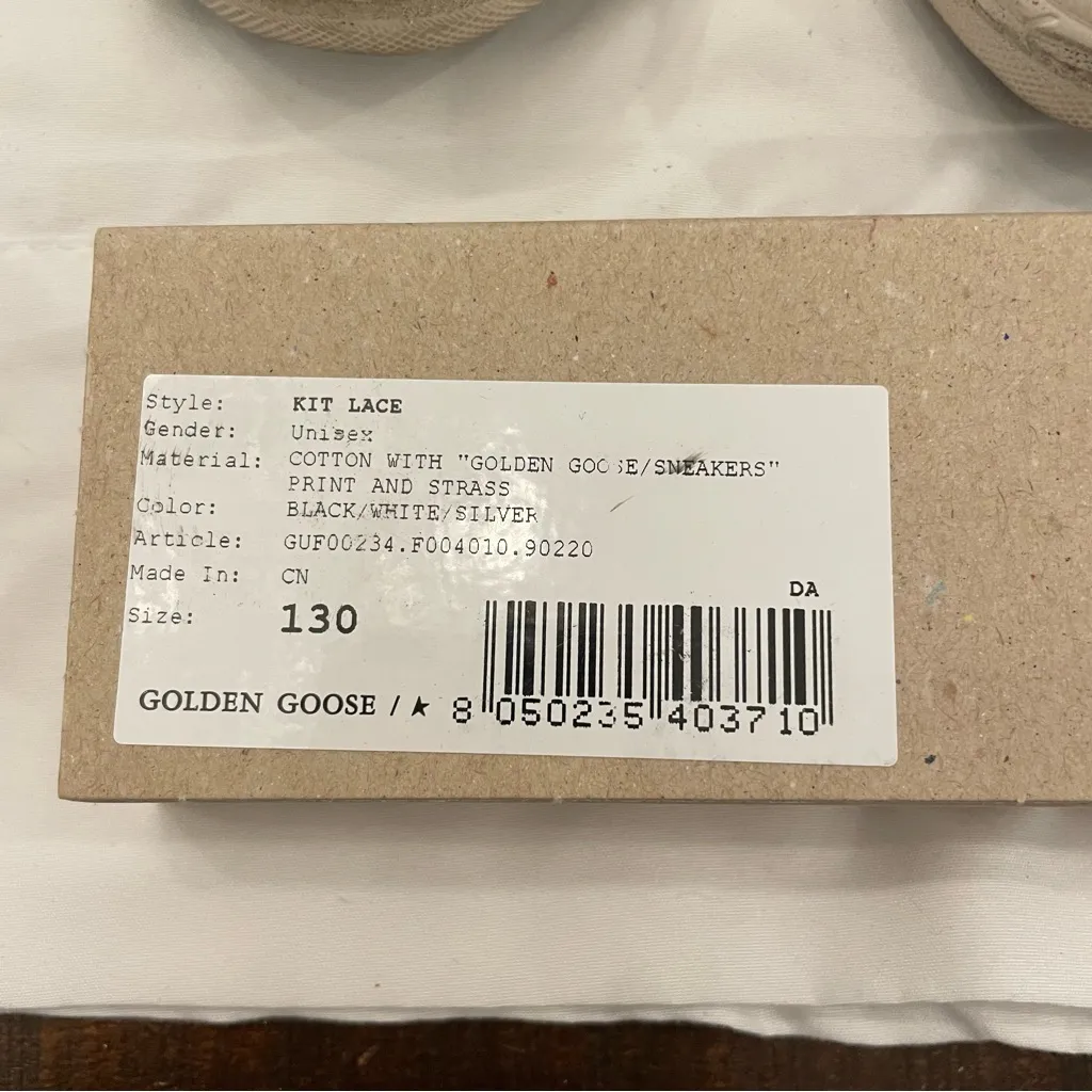 Golden Goose Women's Slide Black with Studs size 41, US 11 with Swarovski Laces - Image 7