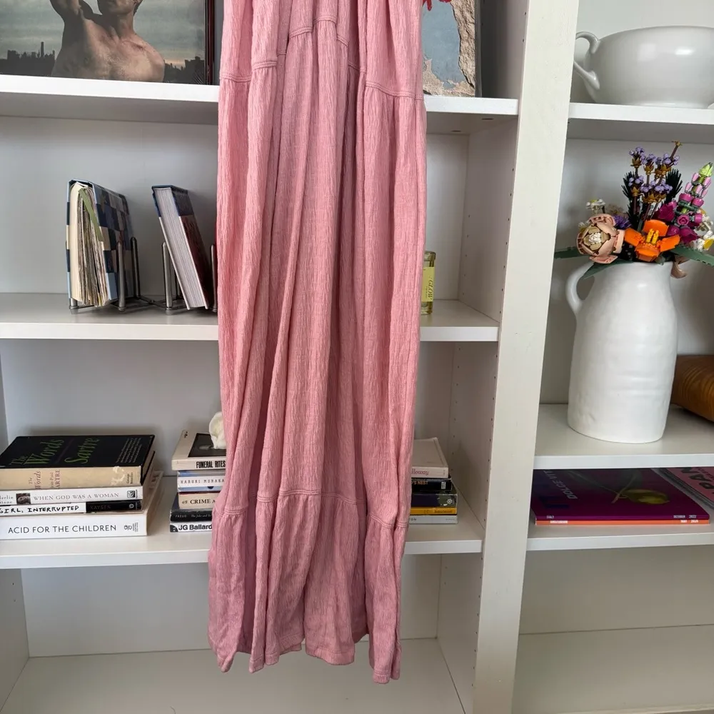 FREE PEOPLE Pink Open Back La La Maxi Dress Spring Blush - Image 6