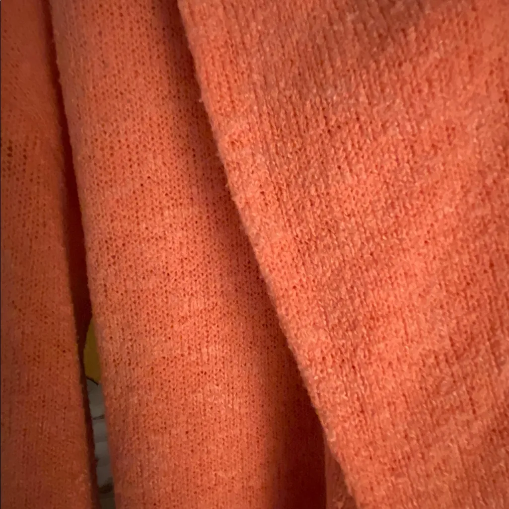 Lilly Pulitzer Vibrant Coral Open Draped Collar Cardigan - Image 8