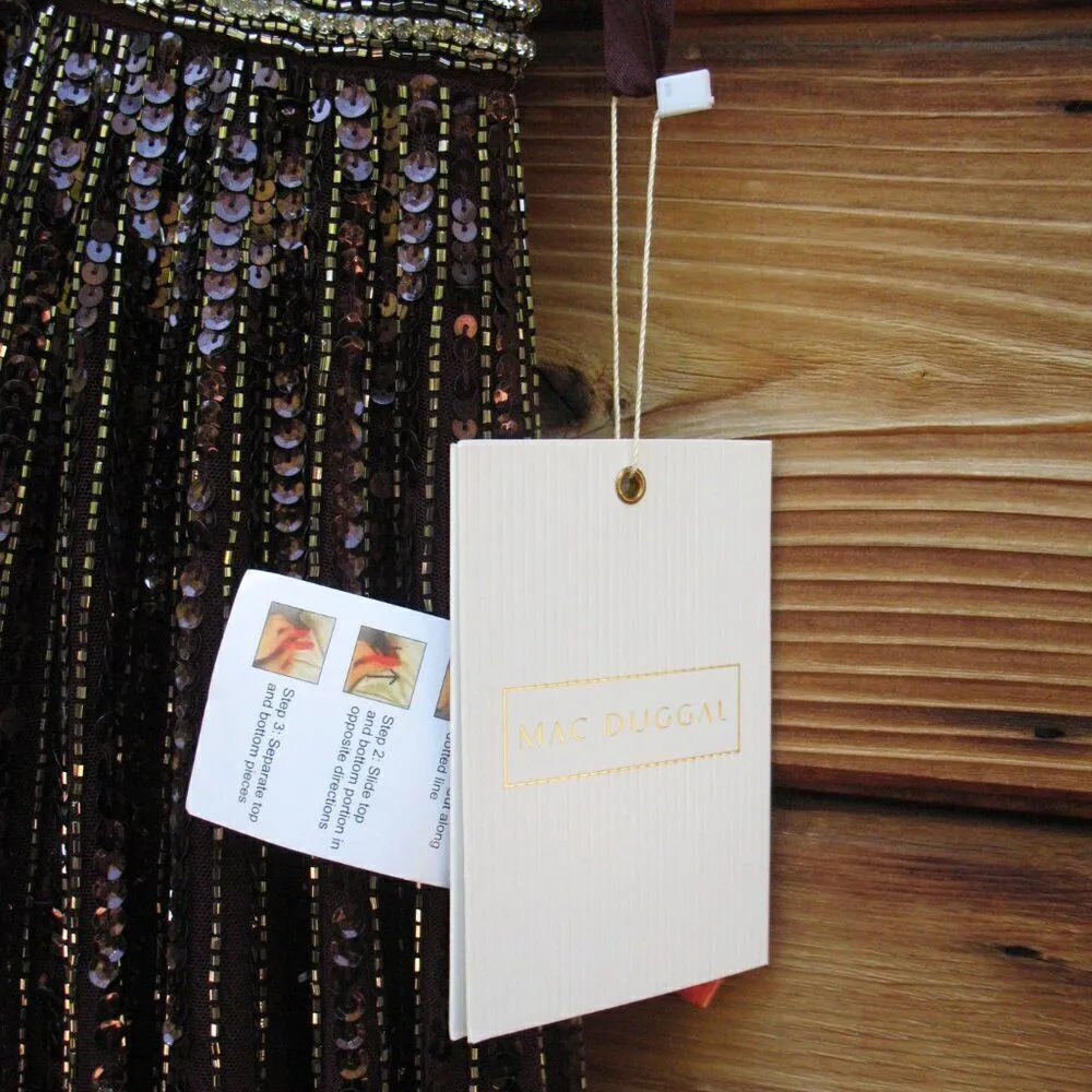 Mac Duggal Womens Purple Sequin Wrap Over Ruffle Cap Sleeve Gown Dress 5502 - Image 14