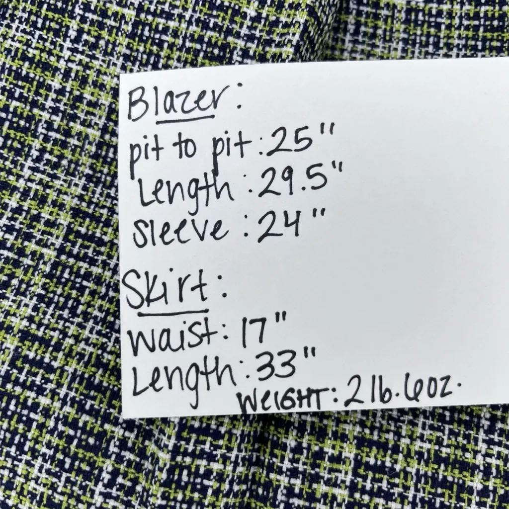 Vintage 18W J.G. HOOK 2 Piece Suit 80's |‎ Jacket & Pleated Skirt Plaid Tweed Black - Image 13