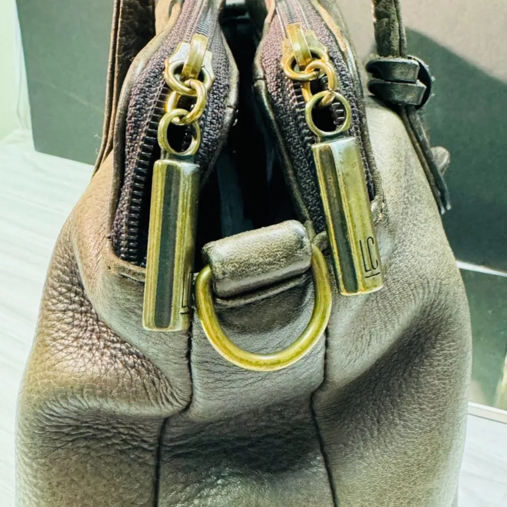 Vintage Liz Claiborne  Brown  Leather Purse Hand Bag - Image 7